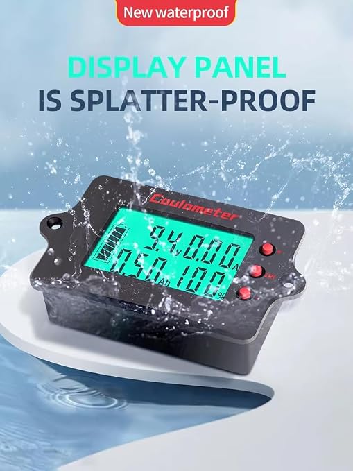 Battery Capacity Tester | Coulomb Counter | DC 8-120V 0-100A | Voltmeter/Ammeter | for Touring Car/Electric Car (100A+3M USB)
