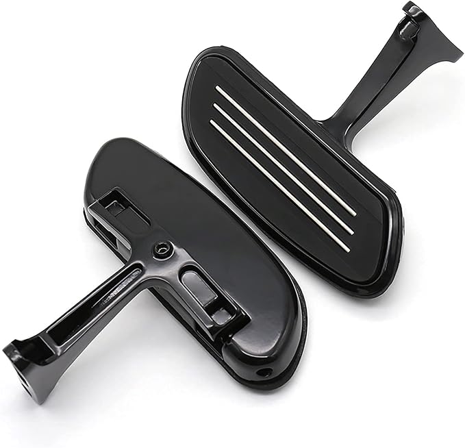 Motorcycle Passenger Floorboard Streamliner Footboard with Mount Bracket Kit Fit for Harley Touring Road Glide Street Glide Road King Electra Glide 1993-2025 (Black)