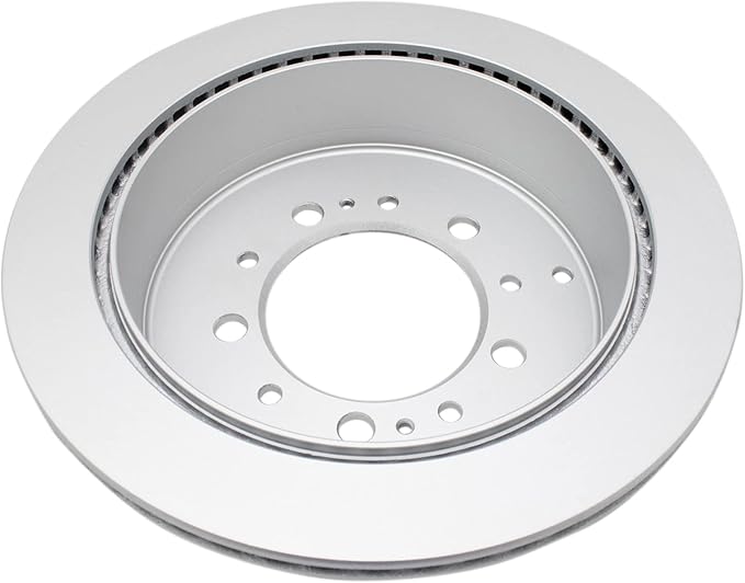 TRQ Rear Brake Rotor Set G Coated Vented Compatible with 2008-2021 Lexus LX570 2008-2021 Toyota Land Cruiser 2008-2022 Sequoia 2007-2021 Tundra