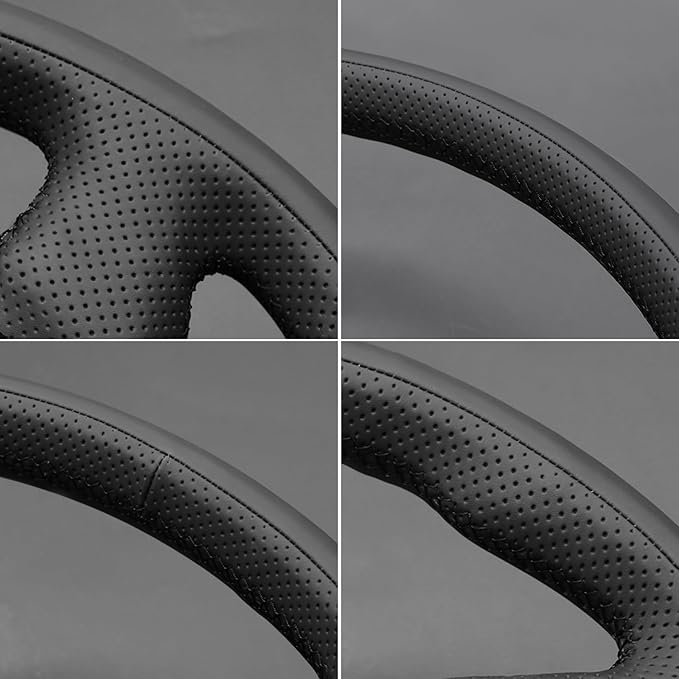 MEWANT Hand Stitch Steering Wheel Cover for Toyota RAV4 1998-2003 / Celica 1999-2006 / Corolla 2003-2008 / Matrix 2002-2008 / MR2 1999-2007 / Supra/Caldina, Custom Fit DIY Wrap Interior Accessories