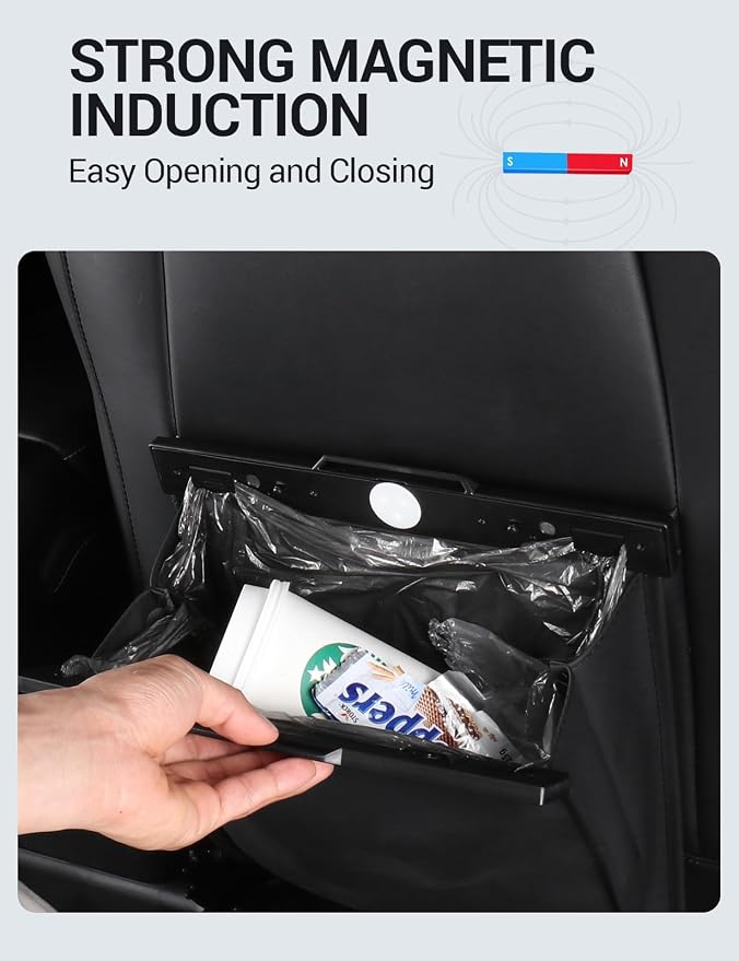 BASENOR Tesla Model Y Trash Can and Model Y Center Console Sunglasses Holder