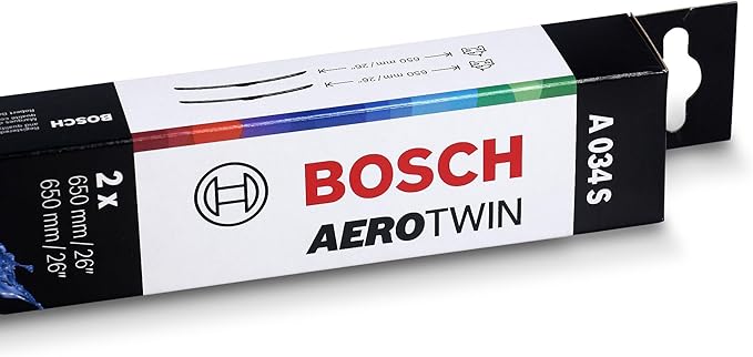 BOSCH 3397009034 AeroTwin OE Replacement Wiper Blades Driver & Passenger Side - Set of 2 (26" & 26") Side Lock 22mm