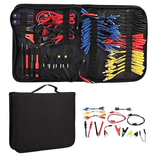 92Pcs Multifunction Automotive Circuit Test Leads Kit Diagnose Cables Wiring Accessories Kit with Carrying Bag Equipped with 2 Sets of LED Lights for European Japanese Made Terminals