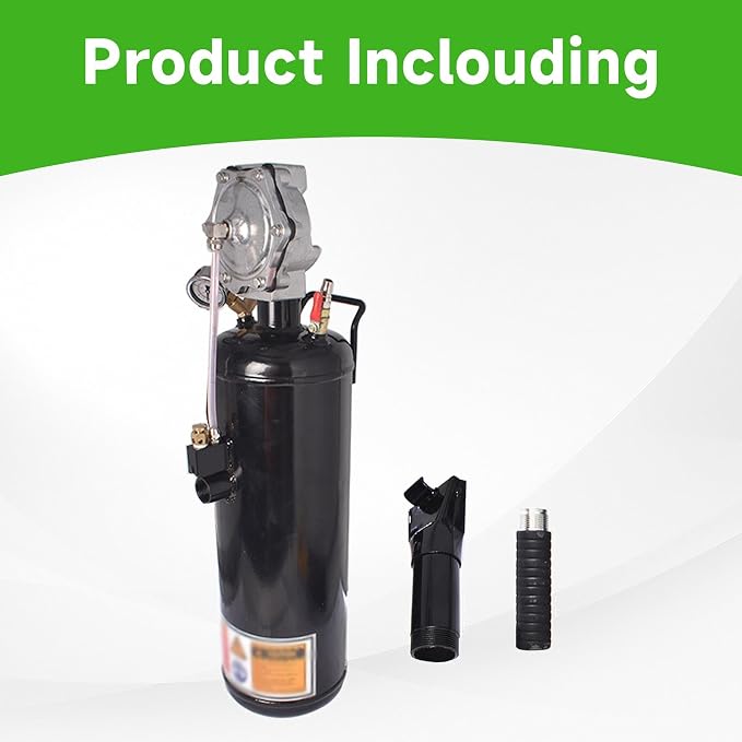 munirater 2.1 Gallon Tyre Inflator Tire Bead Seater Air Blaster Tool Trigger Seating Inflator Black 87-116 PSI