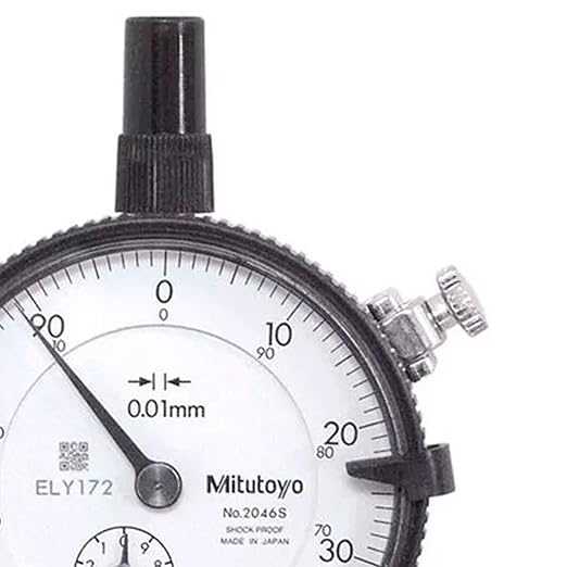 Mitutoyo 2046S, 0.01mm X 10mm Dial Indicator, 0-100, Lug Back, Series 2, 8mm Stem | Lug Back, Series 2, 8mm Stem