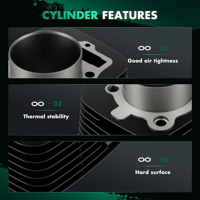 SCITOO Cylinder Piston Gasket Top end Kit fit for 2000-2012 for Yamaha for Big Bear 400, for 1993-1999 for Yamaha for Kodiak 400, 4GB-11610-00-00 42Y-11610-00-00 42Y-11610-01-00 51Y-11633-00-00