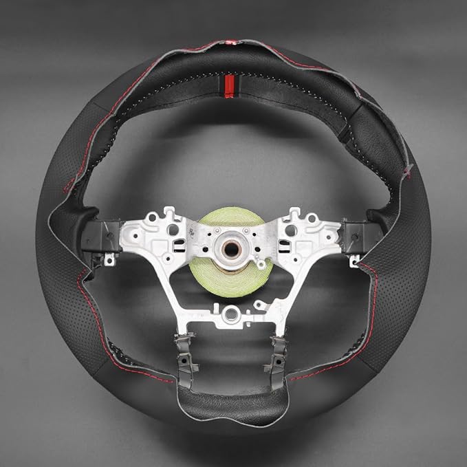 MEWANT Car Steering Wheel Cover for Toyota Hilux/Fortuner Hand Stitch Leather Car Steering Wrap