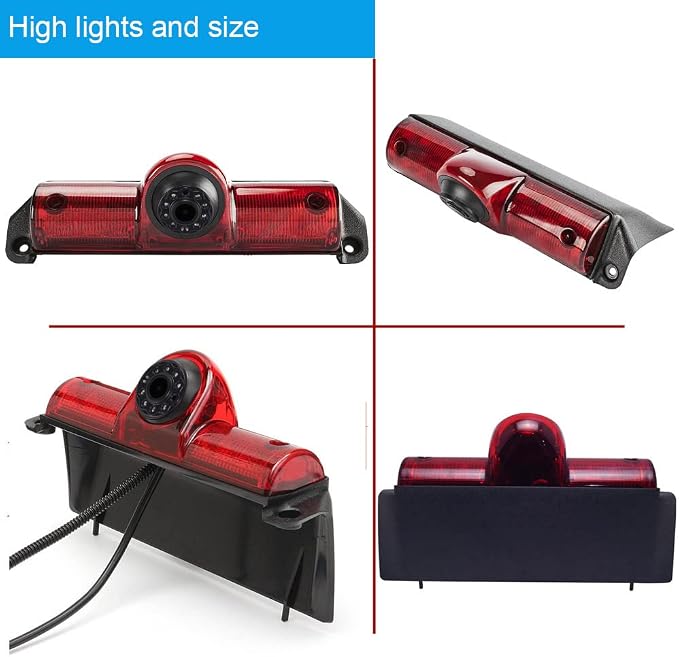 1280 * 720 Pixels Car Third Roof Brake Lamp Rear View Backup Camera Replacement for Chevrolet Express GMC Savana Vans Exporer Vans Cargo Waterproof Night Vision Parking Reverse Camera
