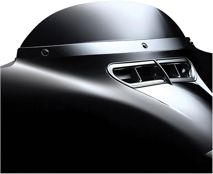 Kuryakyn 1389 Motorcycle Accessory: Smooth Windshield Trim for 2014-19 Harley-Davidson Motorcycles, Gloss Black