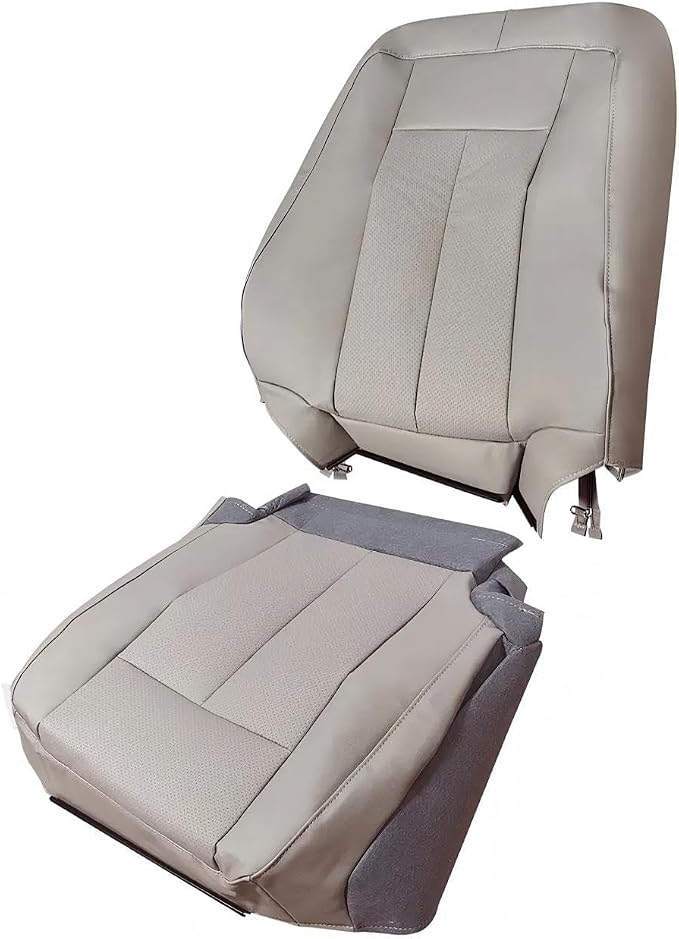 Passenger Side Bottom & Top Lean Back Seat Cover, Gray Seat Cover Fits for Ford Expedition 2007-2014