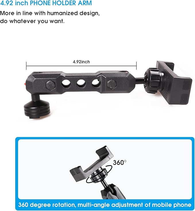 sukemichi Phone Mount for Bronco, Dash Cell Phone Holder Dashboard Phone Holder Mount for Ford Bronco Accessories 2021 2022 2023 2024 2025 2026 2 Door 4 Door, Black, Update Material