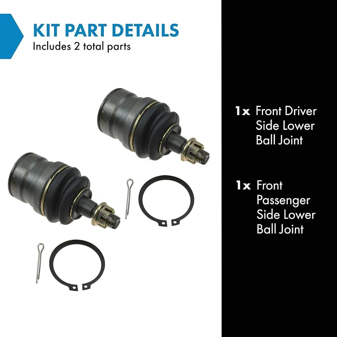 TRQ Front Lower Ball Joint Set Compatible with 1987-1996 Dodge Dakota