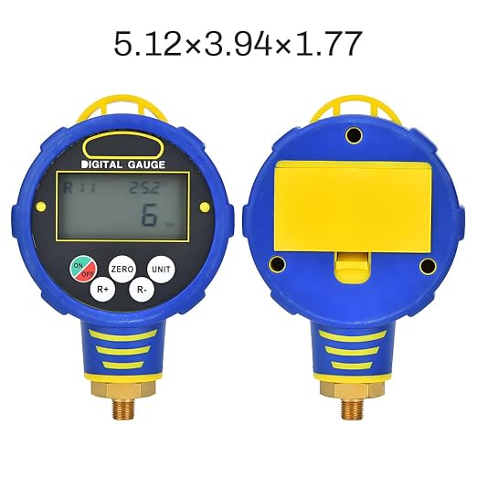 Generic Digital Refrigerant Pressure Gauge, HVAC Vacuum & Low Pressure Tester with 82 Refrigerants Database for Air Conditioning R32 – 1/8 NPT