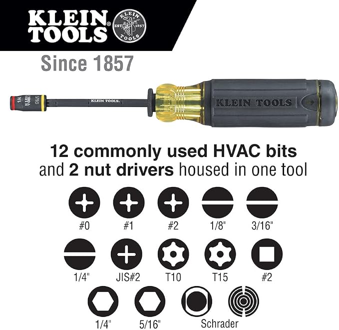 Klein Tools 9-in-1 Impact Socket Set & 14-in-1 HVAC Screwdriver Bundle
