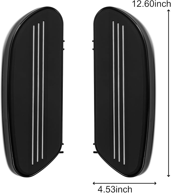 Motorcycle Streamliner Driver Rider Footboard Floorboard Fit for Harley Touring Electra Glide Road Glide Street Glide Road King 1986-2024 Softail 1986-2017 (Black)
