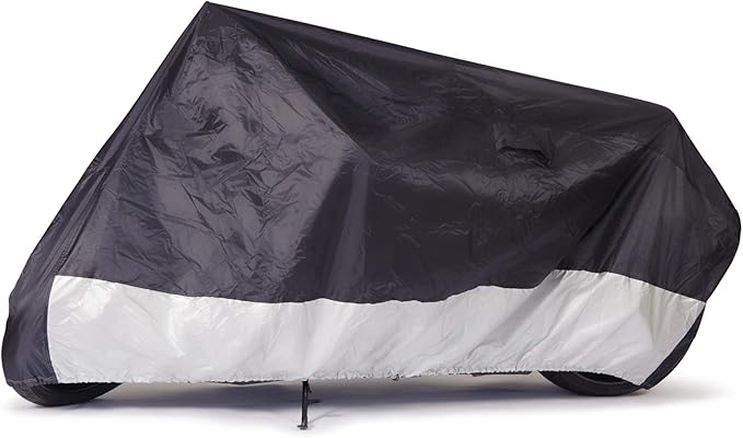 Budge MC-9 Sportsman Motorcycle Cover, Black, Waterproof, Universal Fit, Fits up to 86", Medium