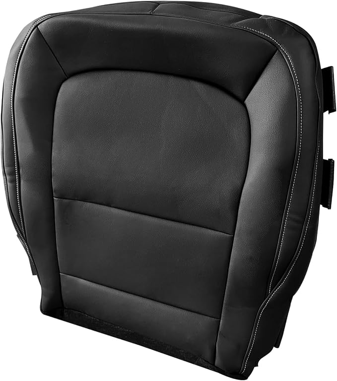 Driver Bottom & Top Lean Back Seat Cover, Jet Black Seat Cover Fits for Chevy Colorado LT GMC Canyon SLT 2015-2022