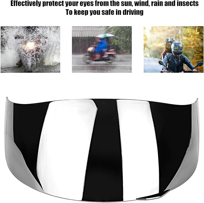Motorcycle Helmet Face Shield Replacements, Motorcycle Helmet Visor Compatible with AGV K1 K1S K3 SV K5 K5S UV Protection (Silver)