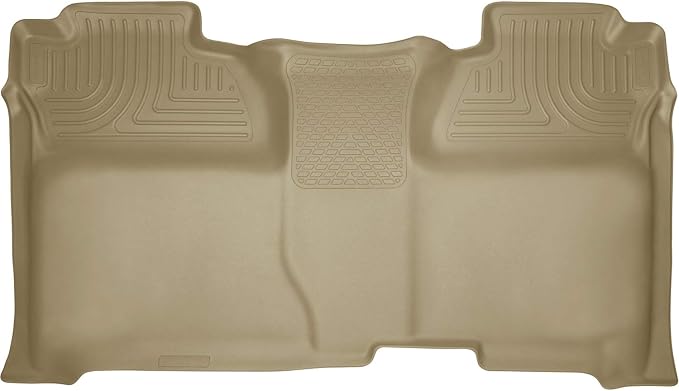 Husky Liners Weatherbeater | Fits 2014-18 Chevrolet Silverado/GMC Sierra 1500, 2015-19 Silverado/Sierra 2500/3500 (Crew Cabs) | Second Row Liner, Tan | 19233