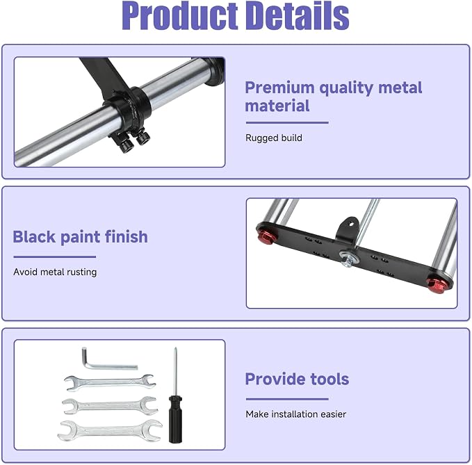 Mini Bike Front Forks Suspension Kit Compatible with Coleman CT100U Baja DB30 Monster Moto MMB80 MMB105 Motovox MBX10 MBX11 GMB100 TrailMaster Storm 200 Minibike Parts with 7/8 Handlebar Risers