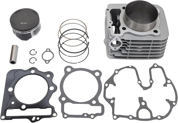 GOOFIT 89mm 440CC Big Bore Cylinder with Piston Rings Kit with Gaskets with Spark Plug Replacement for 400X TRX400EX TRX400X 1999-2008 1996-2014 12100-HN1-A7 ATV Quad