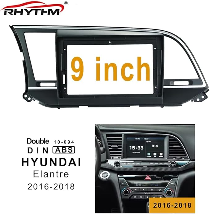 9Inch 2Din Installation Dash Kit Fits for Hyundai Elantra 2016-2019 Aftermarket Android Car Radio Stereo Mounting Fascia Panel