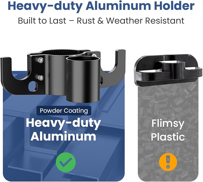 Safoner Aluminum Trailer Towing Chain Organizer with 7-Way Plug Holder- Heavy-Duty RV Tongue Jack Accessories