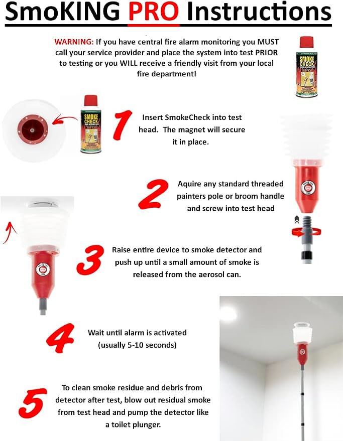 New & Improved Smoking PRO - Smoke Detector/Fire Alarm Tester