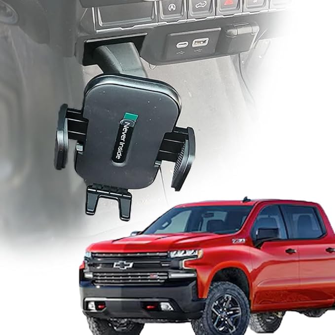 Smash Mount Twist - Raido BT, Dashboard Silverado Phone Mount 2019, 2020, 2021, Cellphone Holder, Dashboard Accessories, Driver Side Mount B&T (Big & Tall)