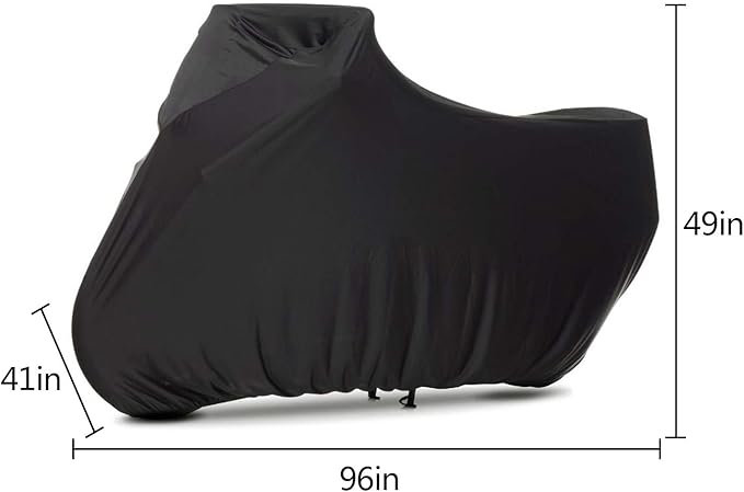 WinPower Indoor Motorcycle Cover Stretch Elastic Dustproof Covers for Motorbikes, 96inches