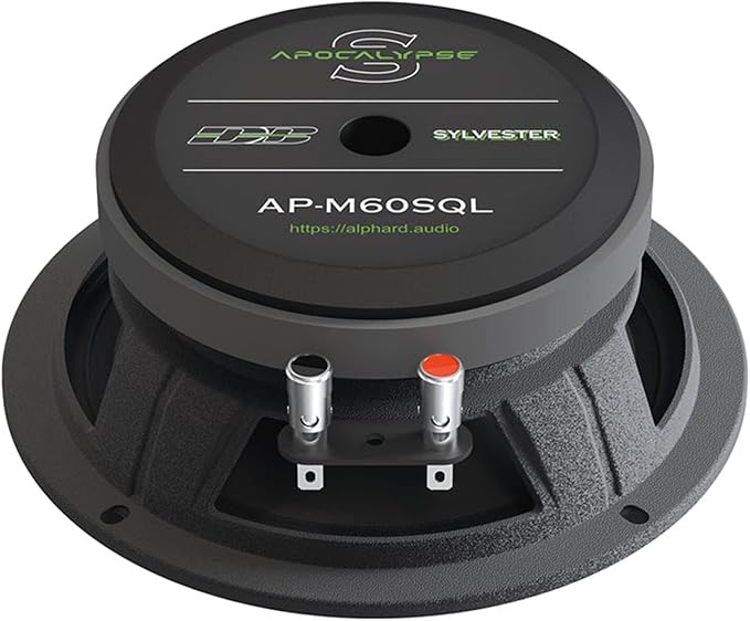 Deaf Bonce 6.5" 600W 4 Ohm Midrange Speakers Pair of Apocalypse Black AP-M60SQL