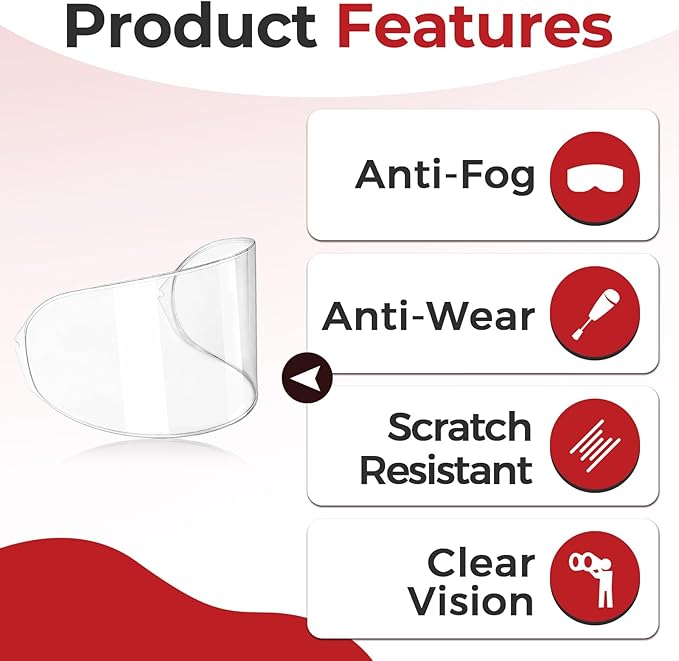Anti-Fog Insert Compatible with Shoei Helmet Shield Lens, Fits for Helmets, Ensures Clear Vision for Motorcycle Riding