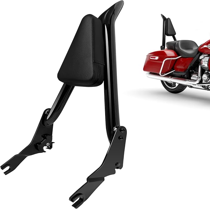 26 Inch Detachable Sissy Bar Backrest Quick Release Spilt Sissy Bar Fit for Harley Davidson Touring Street Glide Road Glide Road King Electra Glide 2009-2026