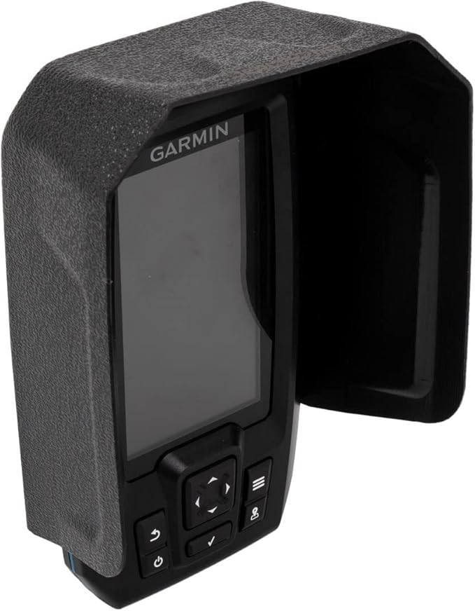 BerleyPro Garmin Fish Finder Visor — Sun Cover & Glare Reduction — Fits Echomap UHD/UHD2/Ultra, GPSMAP, Striker, Echomap Chirp & More — CNC Machined ASA Plastic