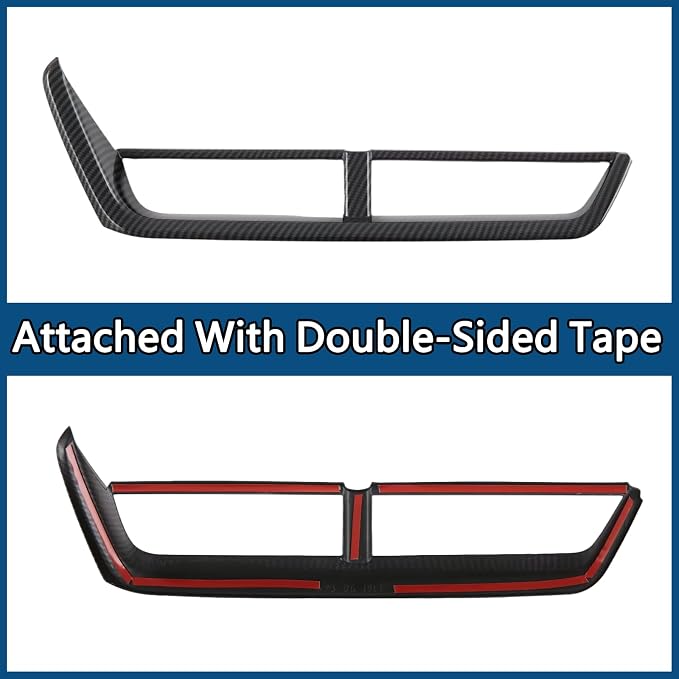 Auto Middle Air Condition Vent Outlet Cover Anti Scratch Center Air Vent Trim Decorative Interior Accessories Kit ABS Material Imitation Carbon Fiber Pattern for Chevrolet Trax 2023 2024 2025