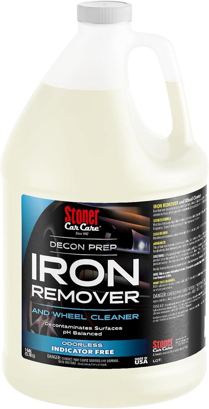 Stoner Car Care 92101 Iron Remover & Wheel Cleaner – Odorless Iron Fallout & Brake Dust Remover for Paint, Wheels & Glass – pH Balanced Rust Decontaminant – 1 Gallon