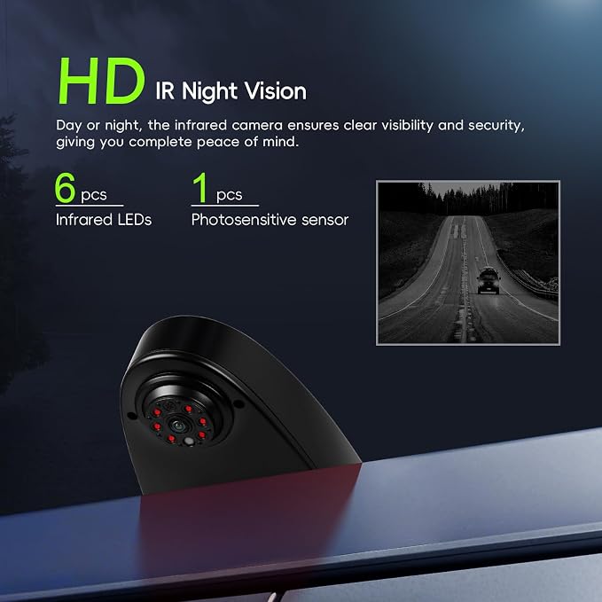 Car Brake Light Rear View Backup Camera for Benz Sprinter 2010-2019 Top Rear Brake Light Camera HD IR Night Vision Reversing Camera IP67 Waterproof