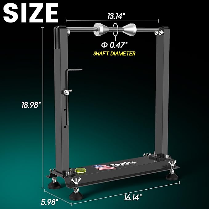 Motorcycle Wheel Balance Stand, Heavy-Duty Single-Axle Wheel Balancing Tool for Static & Dynamic Tire Alignment