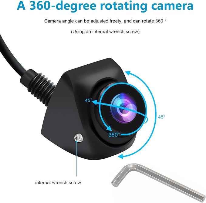 7 inch 1080P Vehicle Backup Camera Monitor Kit, Color TFT LCD Display HD Camera Rear View Reversing Parking Camera Waterproof for Car SUV Van Truck