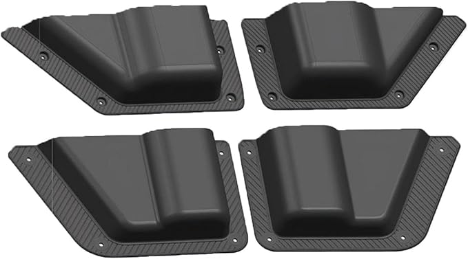 4PCS Front Rear Door Storage Pockets Compatible with 2021-2025 2026 Ford Bronco 4 Door Accessories Side Door Organizer Box Cup Holder (Not Sport)