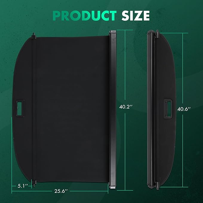 SCITOO Cargo Cover 2021-2024 Fit for Buick Envision 2.0L Upgraded Retractable Rear Trunk Cover with Aluminum PVC&Plastic