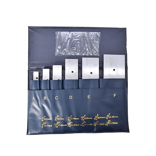 WFLNHB 6Pcs Adjustable Parallel Set 3/8 Inch - 2-1/4 Inch Accuracy Parallels Measurement Fit for Layout Inspection Stop Work Set - Up Etc