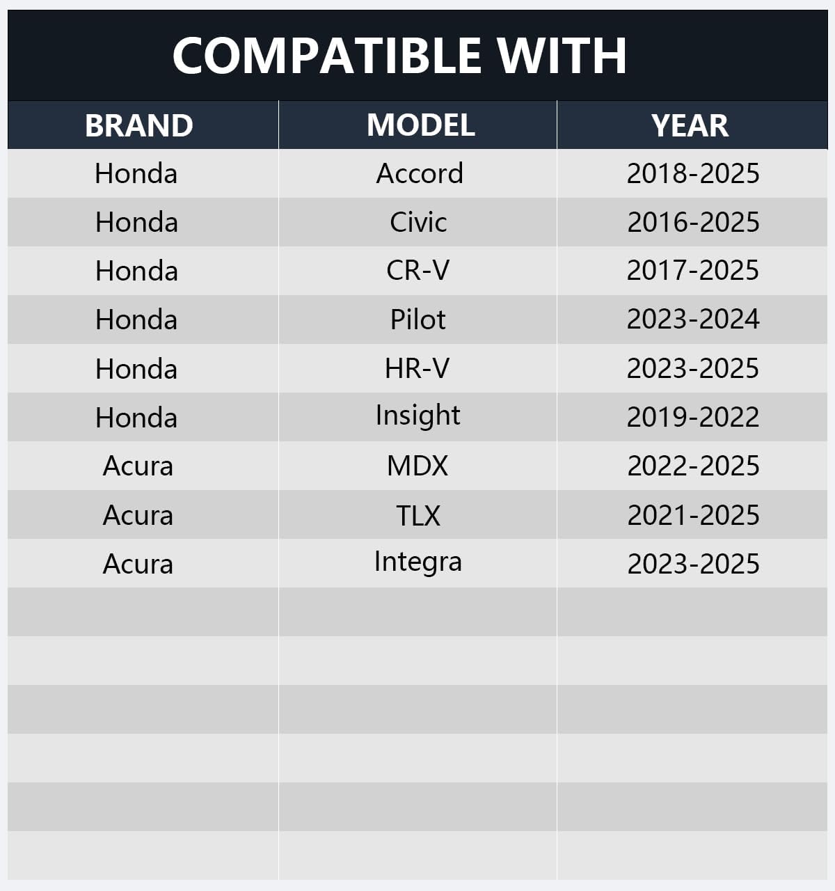 Car Horn Kit for New Honda Acura 12V Loud Waterproof Auto Horn, High Low Dual Tone 126 Decibel, Replacement for New Honda