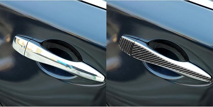 Soft Real Carbon Fiber Compatible with Nissan Altima 2013 2014 2015 2016 2017 2018 Interior Accessories Door Handle Decal Car Exterior Trim