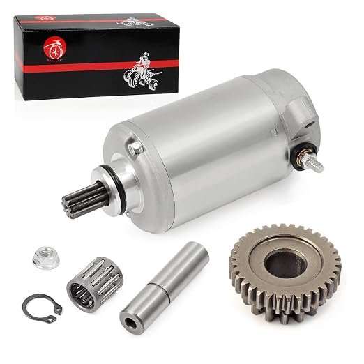 Starter Motor 9T & Idler Gear 15T/34T Compatible with Yamaha Big Bear 400 YFM400 2000-2012 Big Bear 350 1997-1999 Wolverine 350 1995-2005 4KB-81890-00-00 4KB-15512-00-00