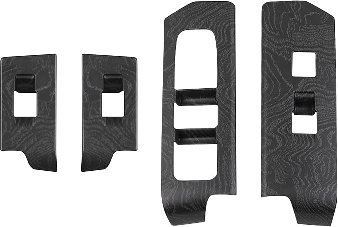 4Pcs Window Lift Cover for Toyota 4Runner 2025 2026 Interior Accessories (NOT Fit Tac0ma) Door Trim Cover Center Consoles ABS Decor Black Wood