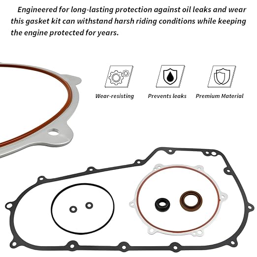 Clutch Diaphragm Spring & Primary Gasket Kit Compatible with Dyna Fat Boy Heritage Softail Softail OEM#60547-06FM 37913-98 37932-98 37871-04