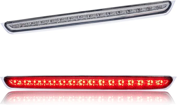 Third 3rd Brake Light LED for 2007-2014 Chevy Tahoe Suburban/GMC Yukon, High Mount Rear Brake Lights Assembly for 07-14 Yukon XL, Waterproof Center Cab Lamp Stop Light (Clear)