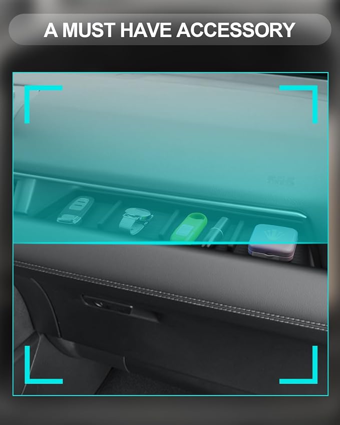 CDEFG for 2026 Honda Pilot Center Console Organizer Passenger Storage | 2026 Honda Pilot Accessories, Front Row Passenger Dashboard Storage Tray, Silicone Material