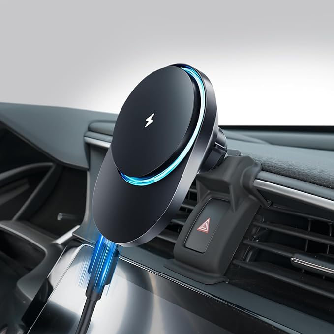 CLEC for Honda Civic 2016-2021 Magnetic Wireless Car Charger Phone Holder Mount Custom Fit for Honda Civic 2016-2021 15W Fast Charging Car Phone Holder Wireless Charger